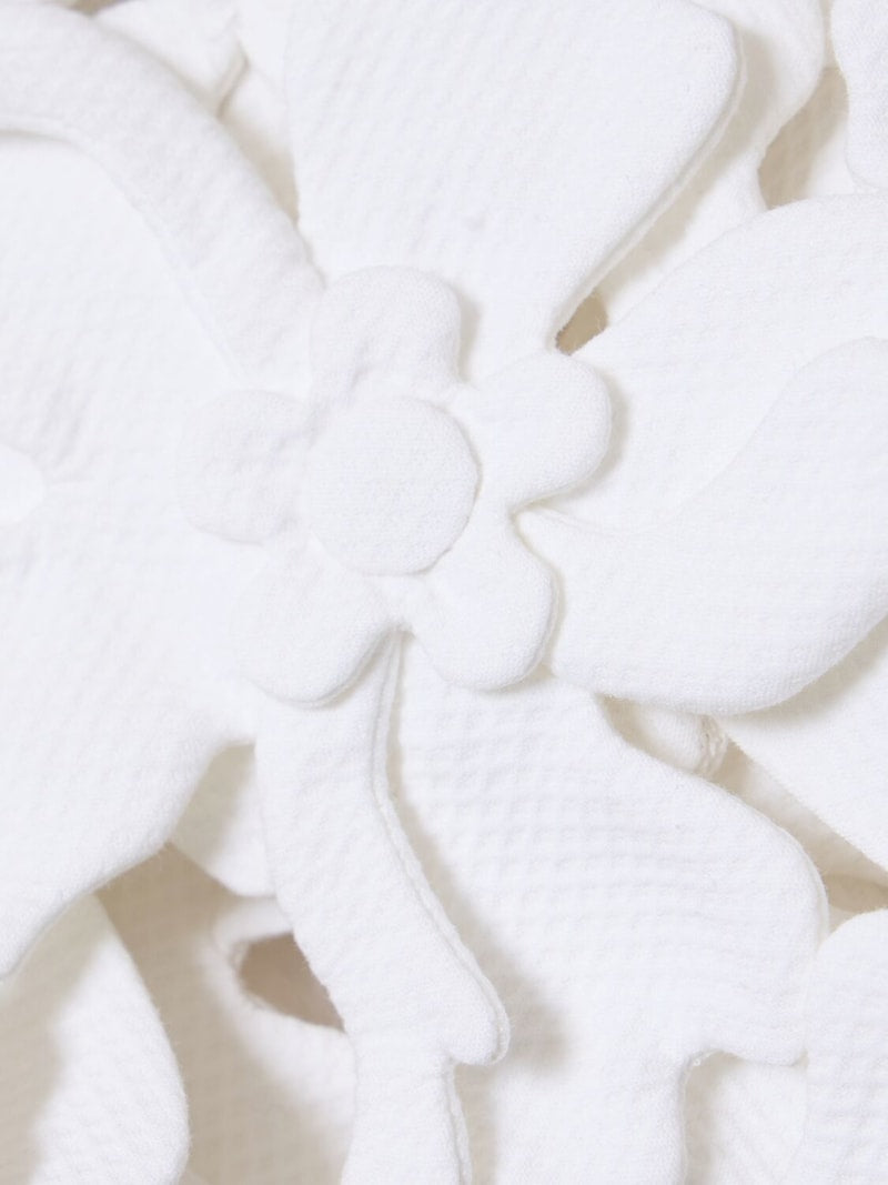 3d embroidered flower hollow dress