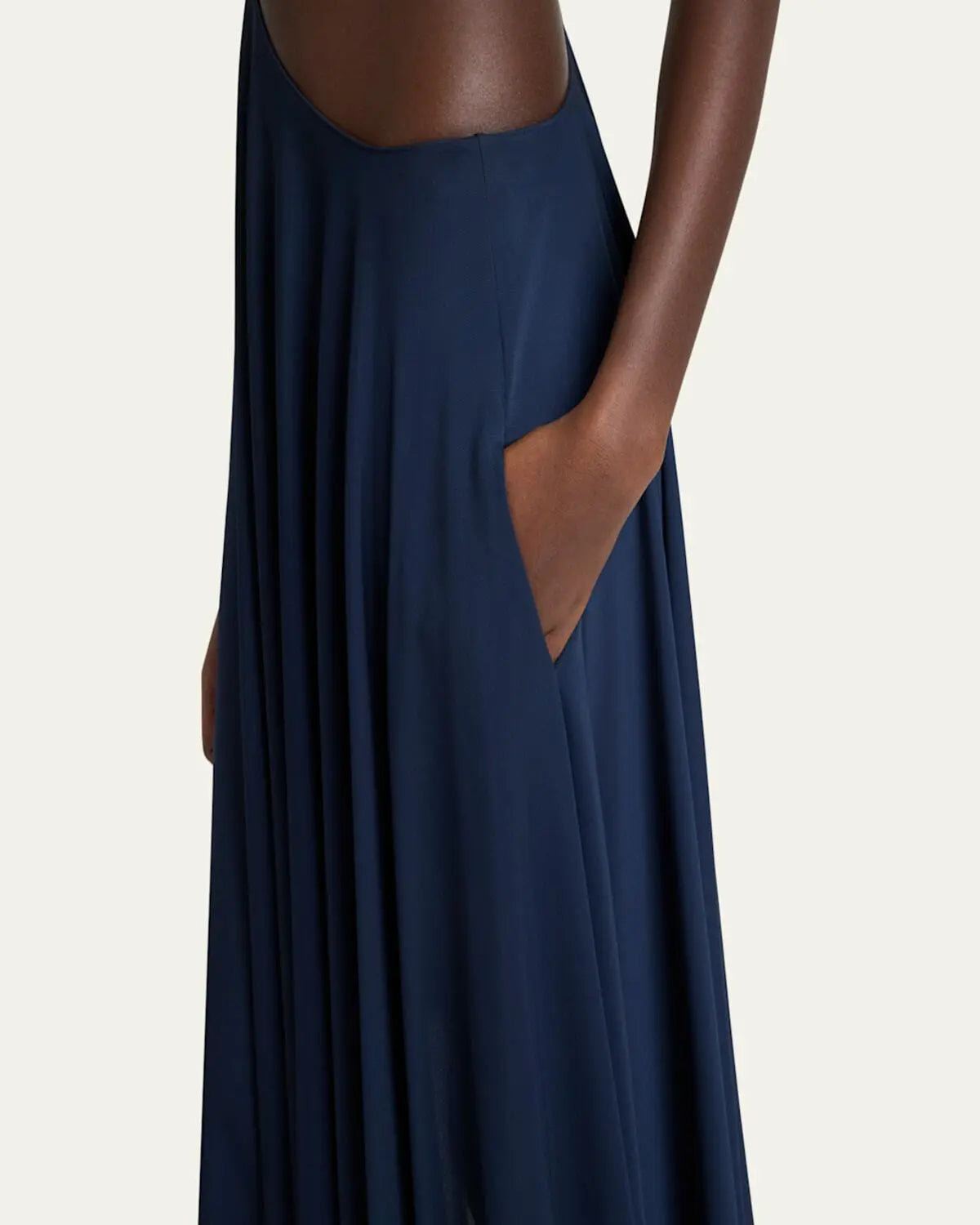 Asymmetric Full - Length Chiffon Skirt