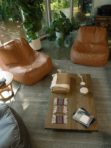 Dume Lounge Chair Vegan Leather - Saddle